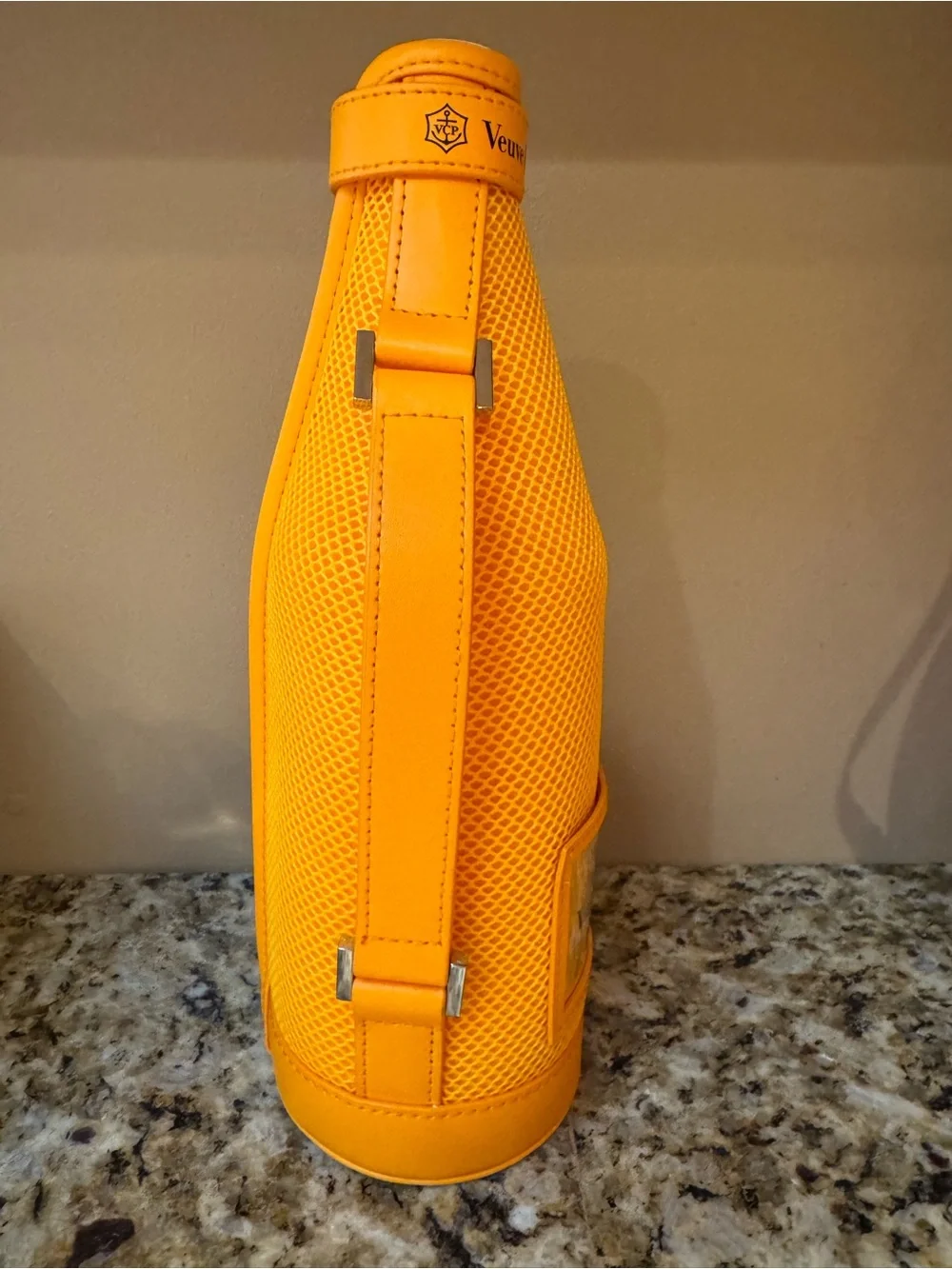 Veuve Clicquot Orange Champagne Bottle Ice Jacket Zippered Sleeve with Handle